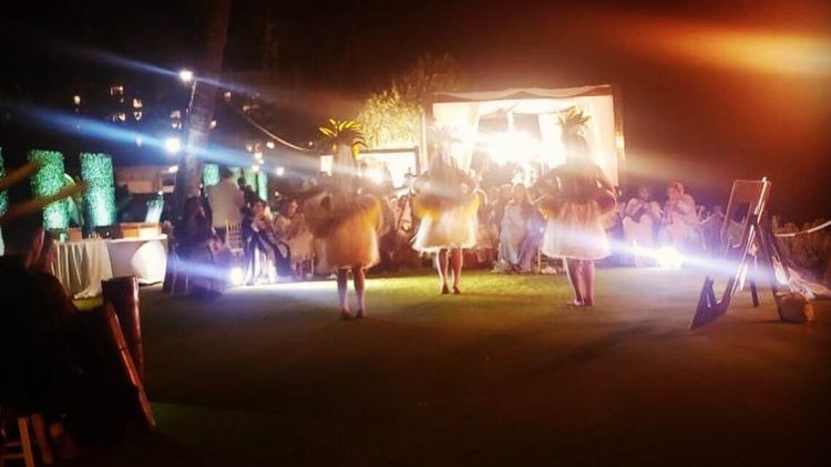 evening event with hula dancers