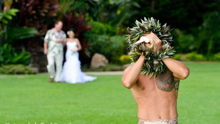 hula dancer at wedding in hawaii
