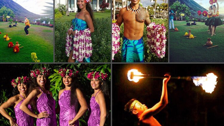 collage of hula entertainment photos